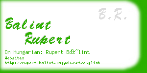 balint rupert business card